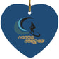 Ridin' the Wave - Heart Ornament