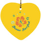 Ring of Flowers Heart Ornament