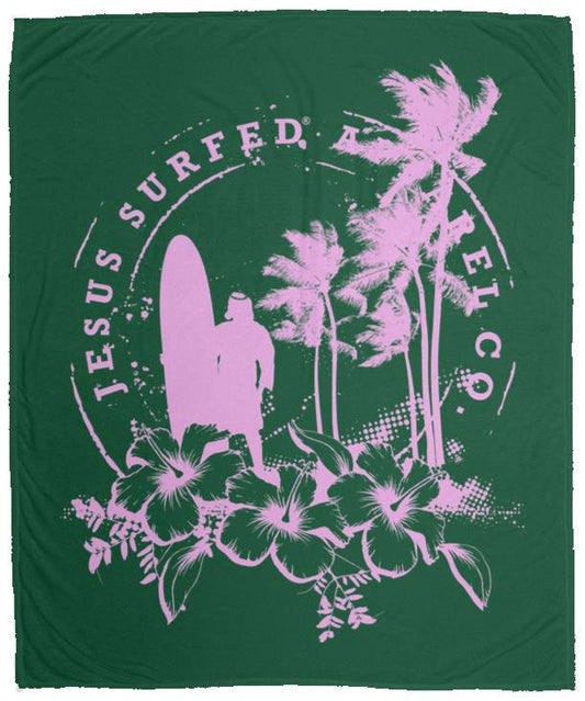 Jesus Surfed Apparel - Cozy Plush Fleece Blanket - 50x60