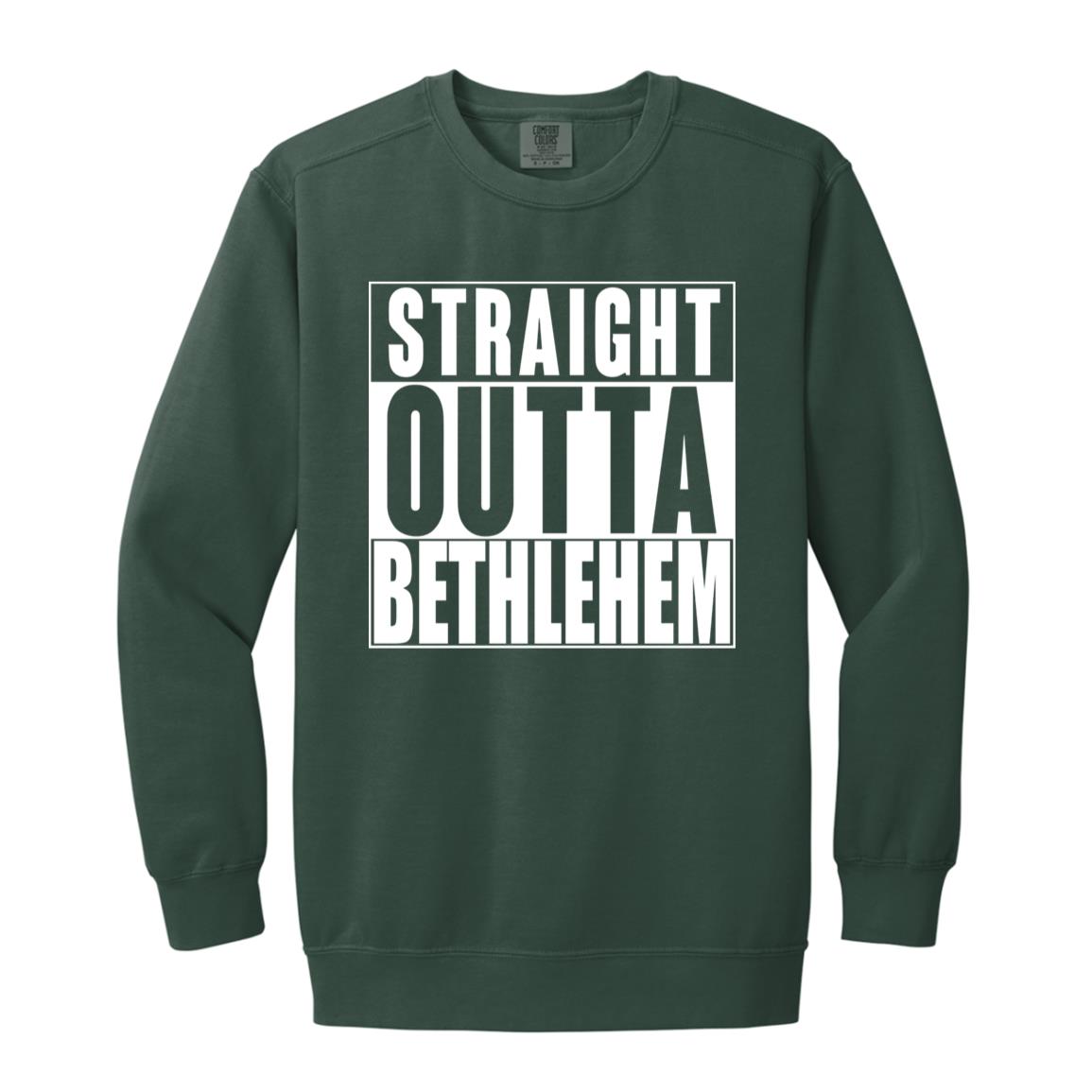 Straight Outta Bethlehem - Men/Women Unisex Soft-Washed Crewneck Sweatshirt