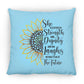 Sunflower Strength & Dignity - Mother's Day Large Square Pillow