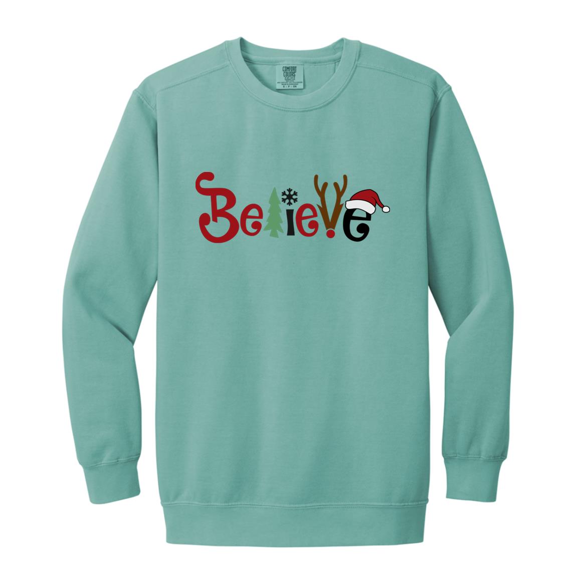 Believe - Men/Women Unisex Soft-Washed Crewneck Sweatshirt