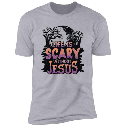 Life is Scary Without Jesus - Men's Premium Short Sleeve T-Shirt