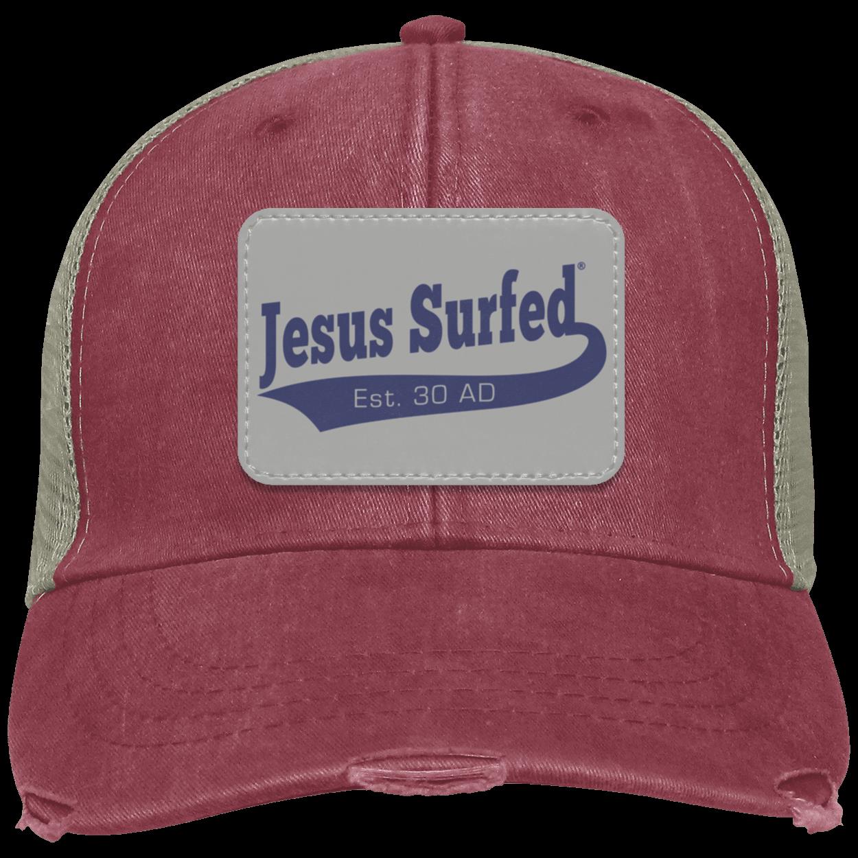 Est 30 AD - Distressed Ollie Cap - Rectangle Patch - Jesus Surfed Apparel Co. 