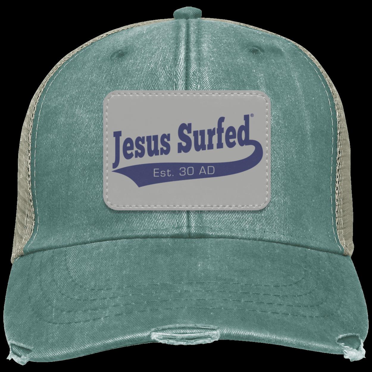 Est 30 AD - Distressed Ollie Cap - Rectangle Patch - Jesus Surfed Apparel Co. 