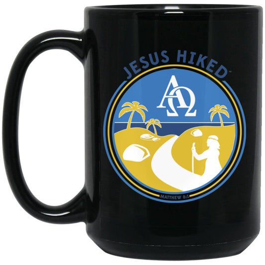 Follow the Path Jesus Hiked - 15oz Black Mug - Jesus Surfed Apparel Co. 