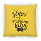 Glory to the new born King - Large Square Pillow - Jesus Surfed Apparel Co. 