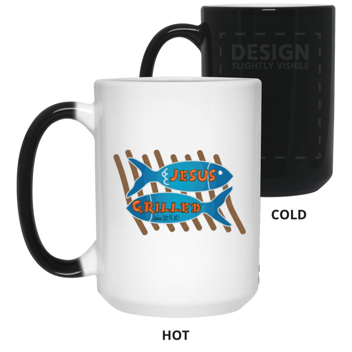 Grilled Fish - 15oz Color Changing Mug - Jesus Surfed Apparel Co. 