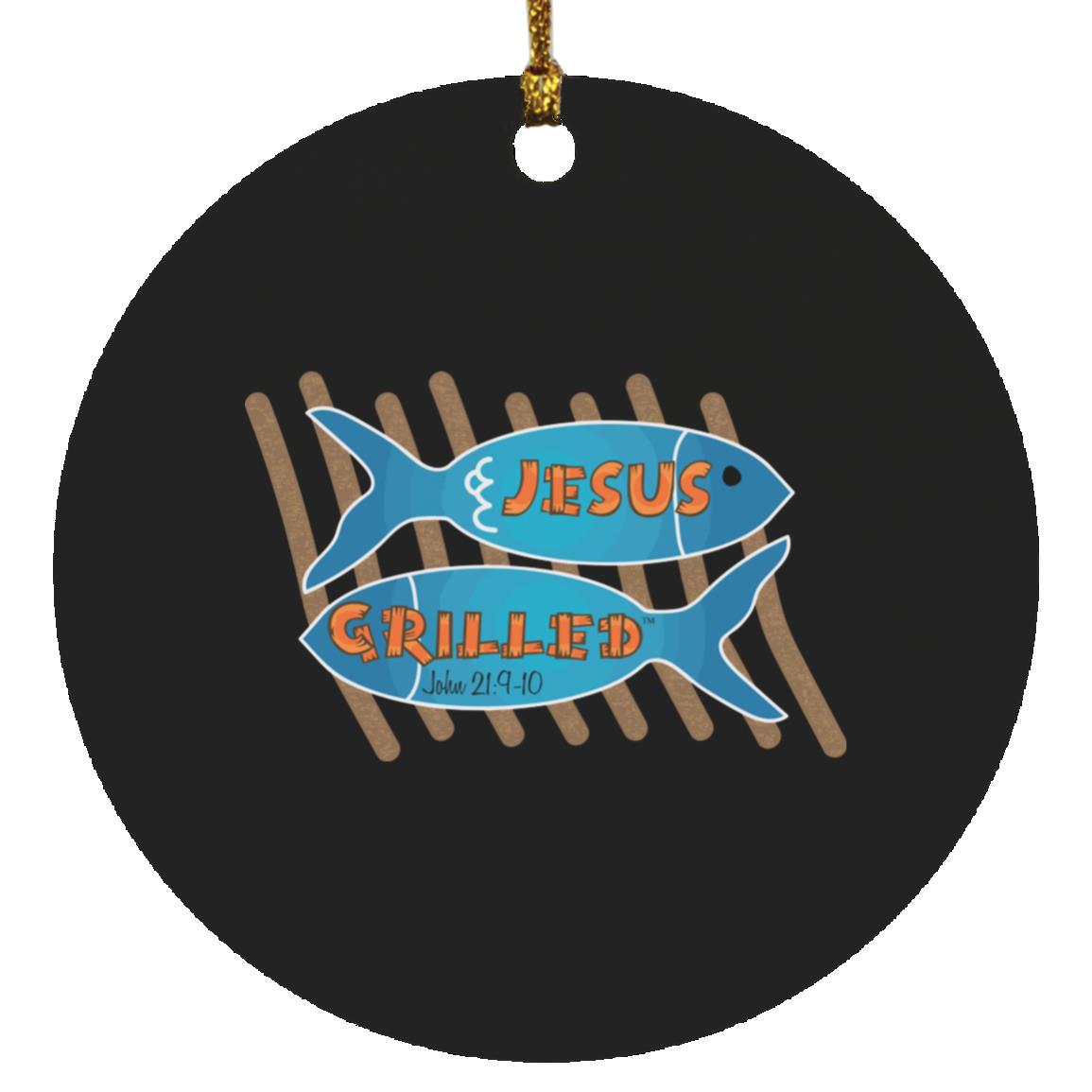 Grilled Fish - Circle Ornament - Jesus Surfed Apparel Co. 