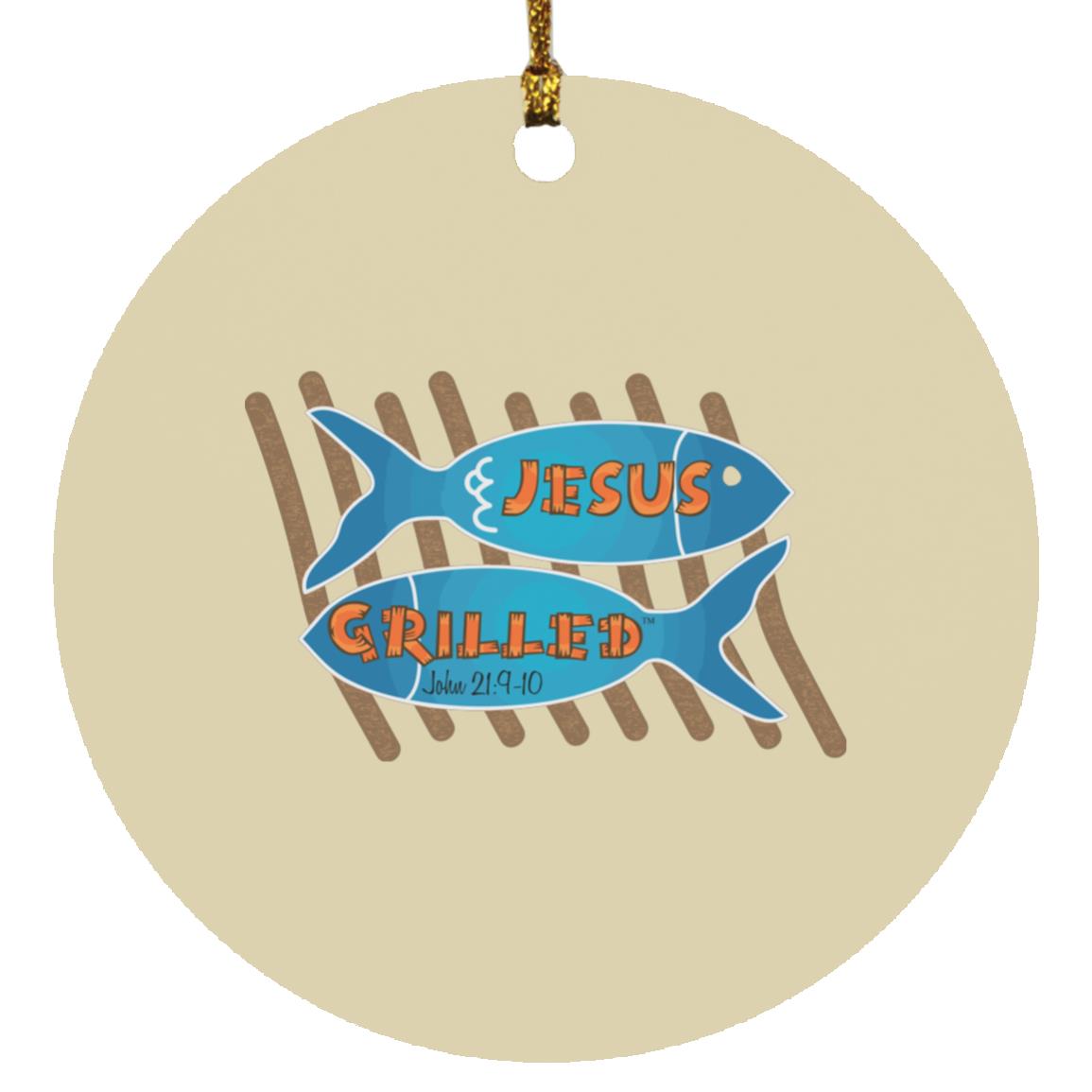 Grilled Fish - Circle Ornament - Jesus Surfed Apparel Co. 