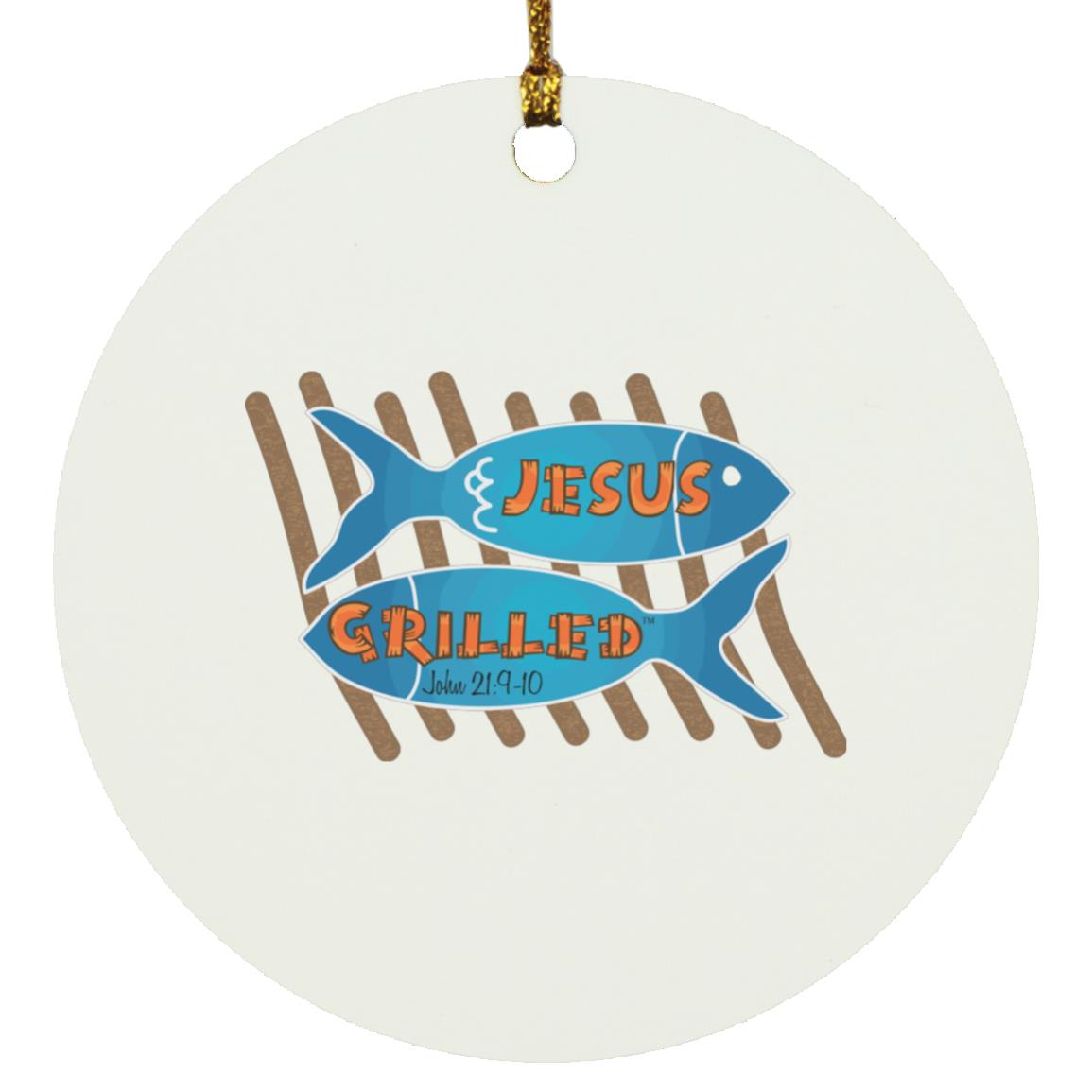 Grilled Fish - Circle Ornament - Jesus Surfed Apparel Co. 