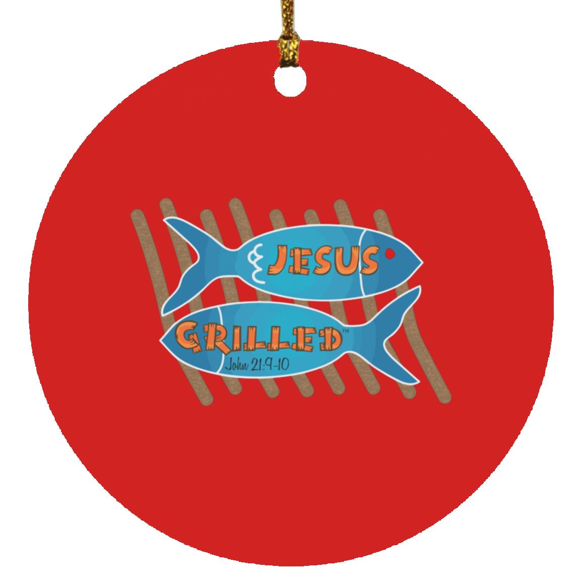 Grilled Fish - Circle Ornament - Jesus Surfed Apparel Co. 