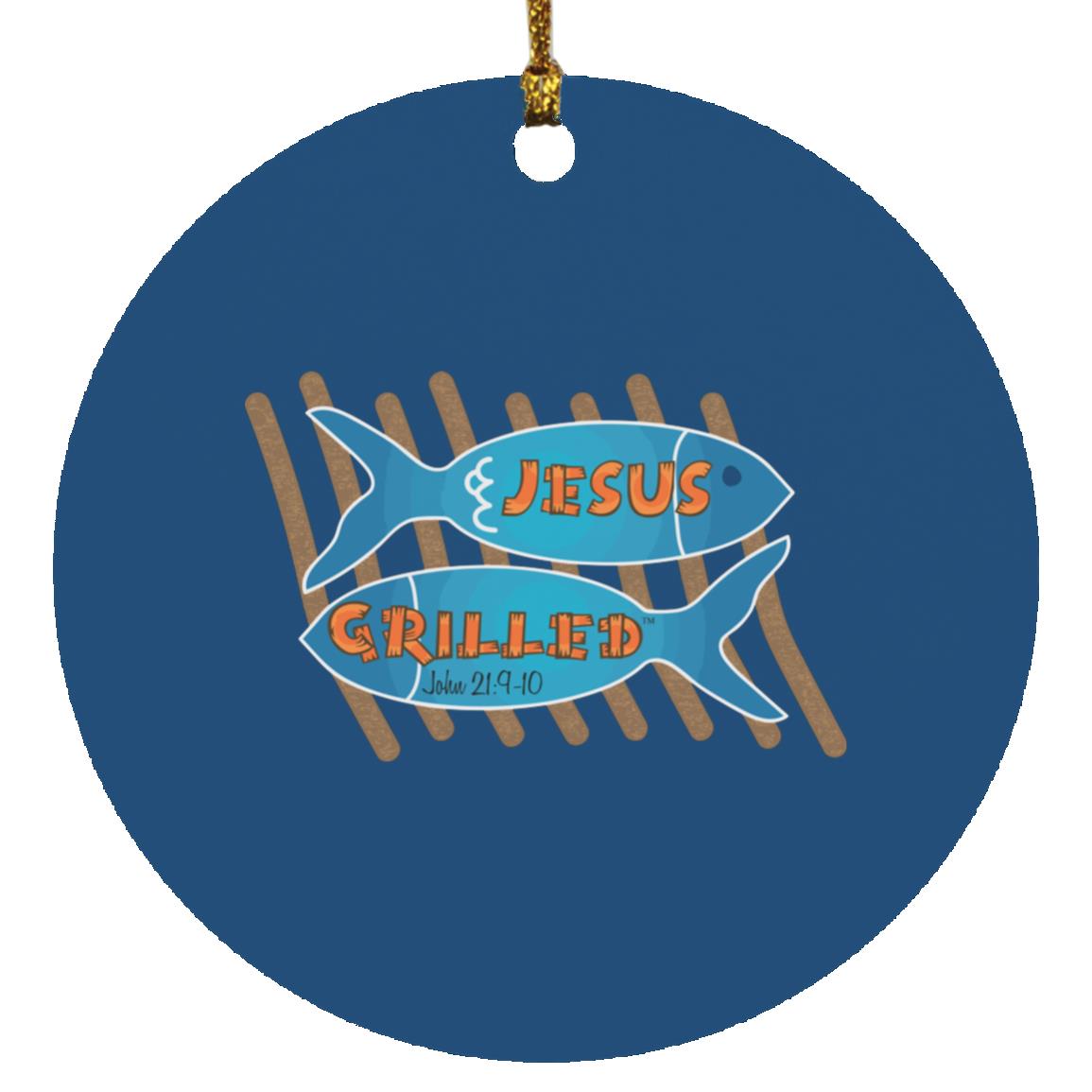 Grilled Fish - Circle Ornament - Jesus Surfed Apparel Co. 