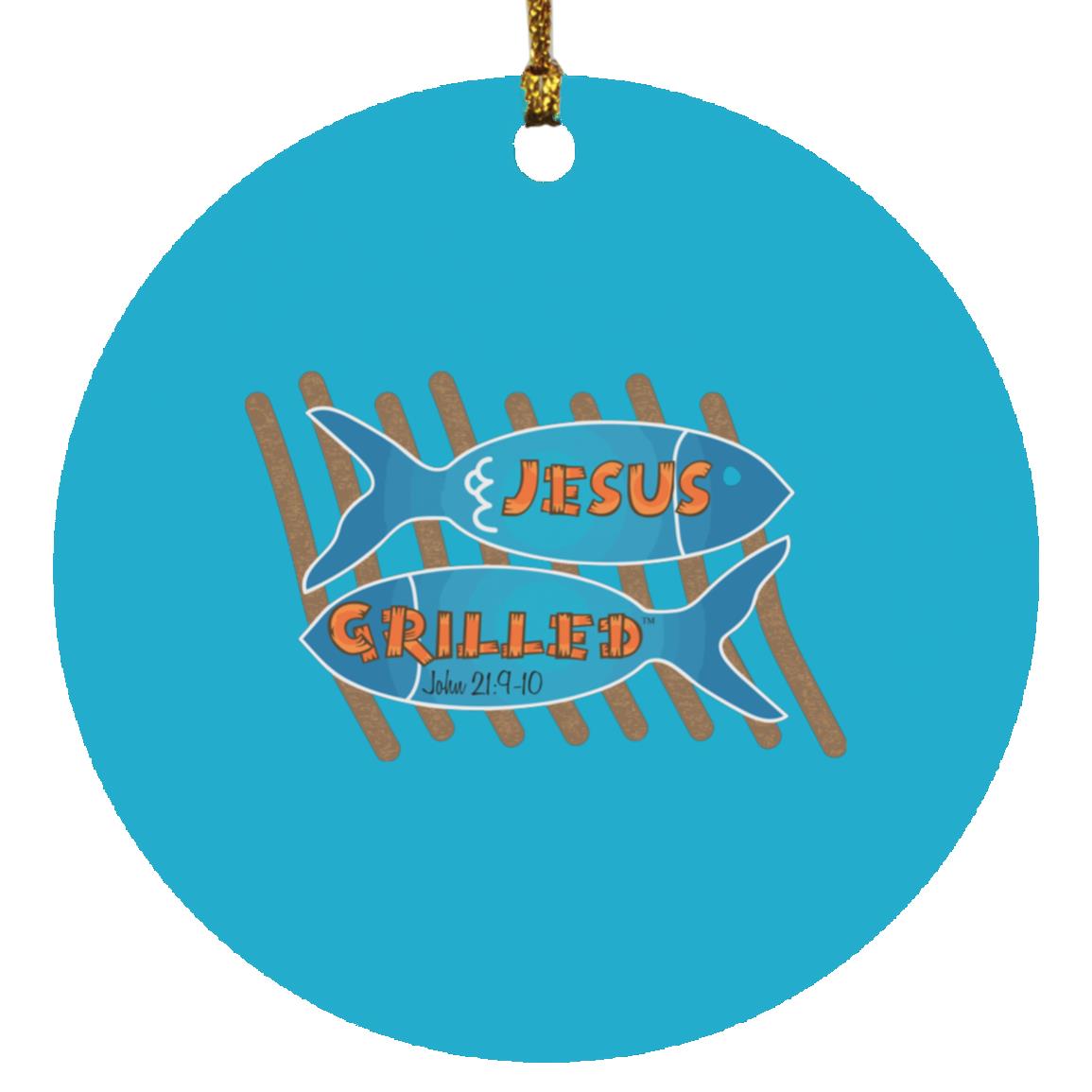 Grilled Fish - Circle Ornament - Jesus Surfed Apparel Co. 