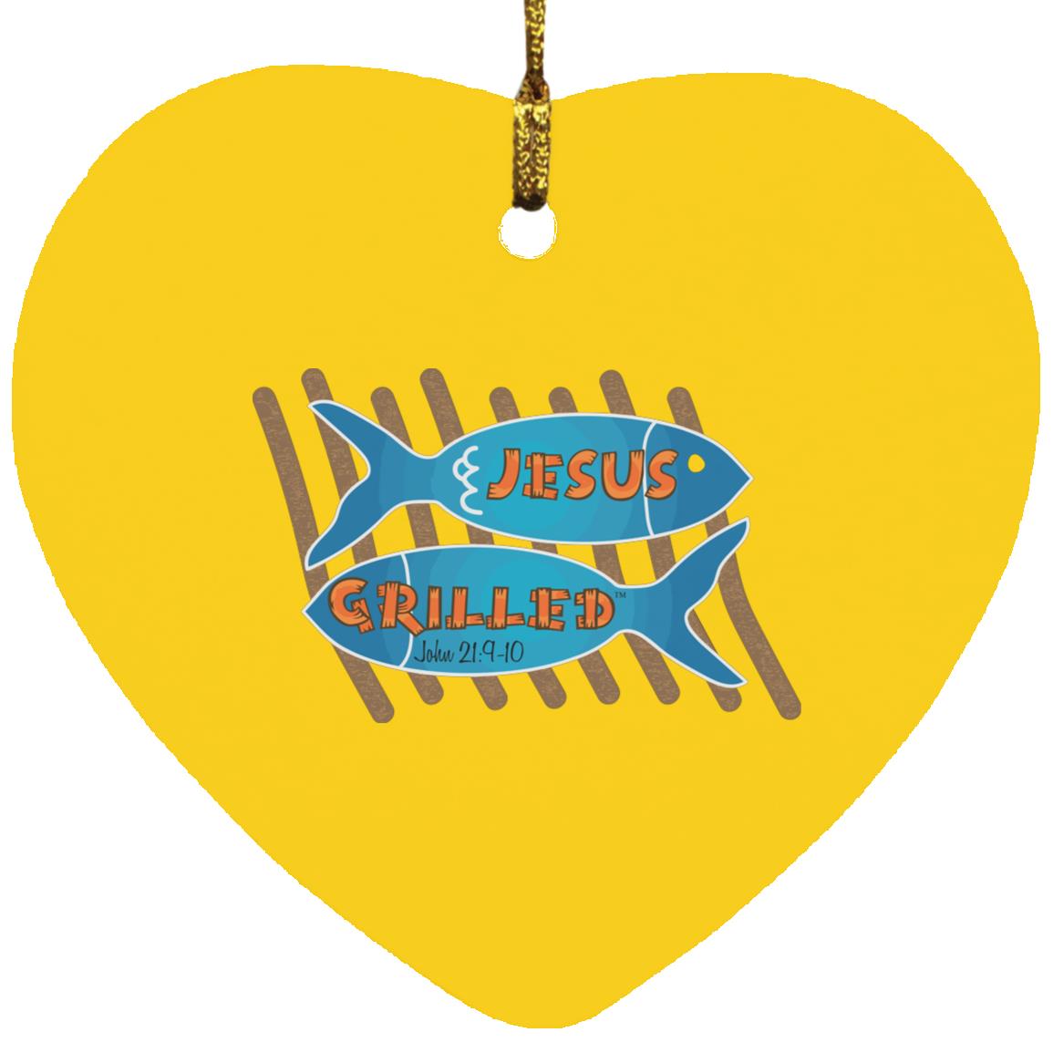 Grilled Fish - Heart Ornament - Jesus Surfed Apparel Co. 