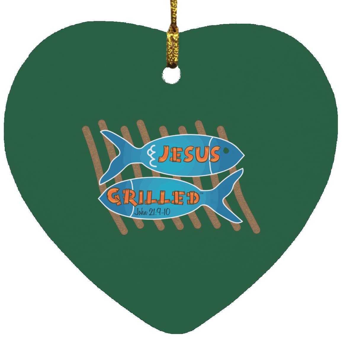 Grilled Fish - Heart Ornament - Jesus Surfed Apparel Co. 