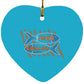 Grilled Fish - Heart Ornament - Jesus Surfed Apparel Co. 