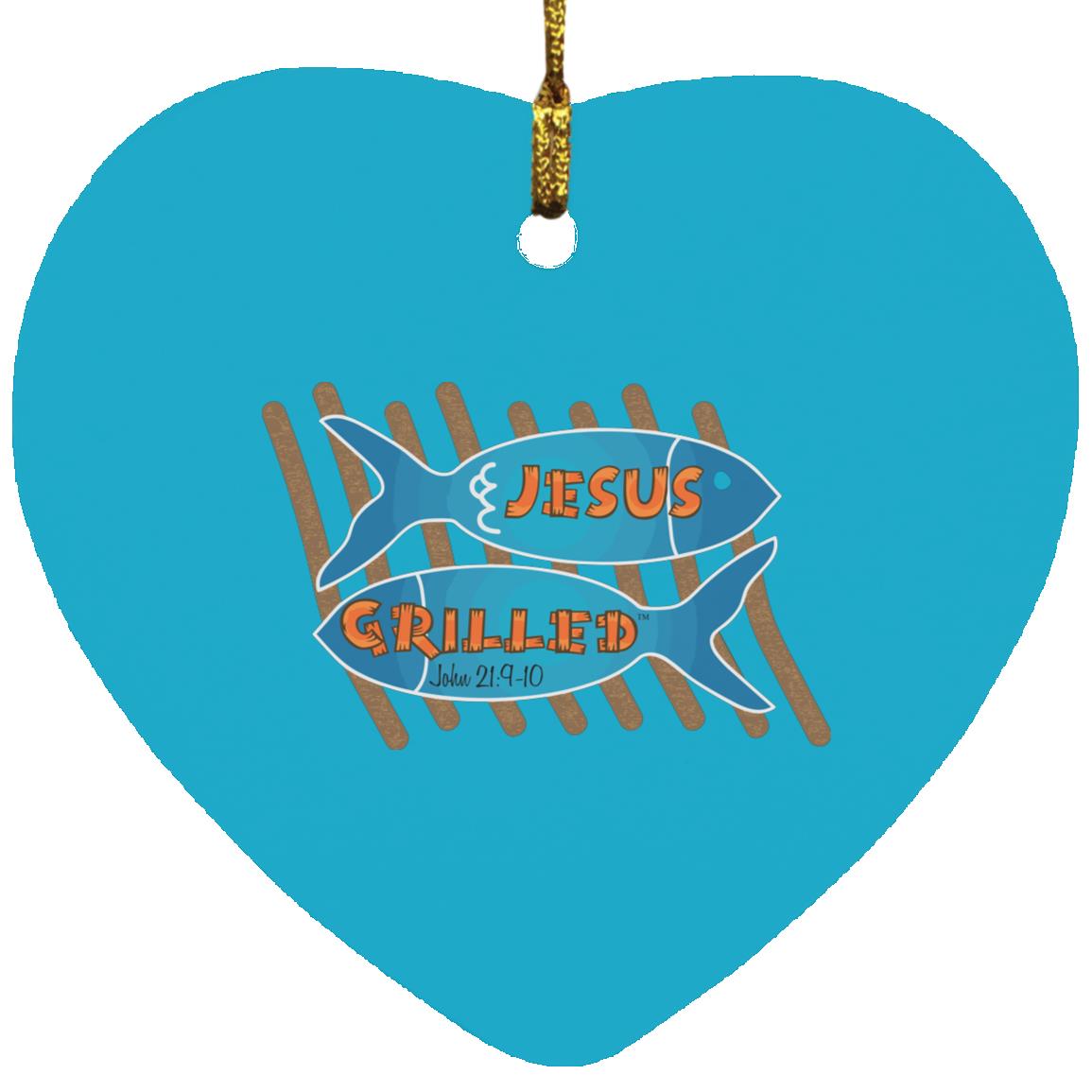 Grilled Fish - Heart Ornament - Jesus Surfed Apparel Co. 