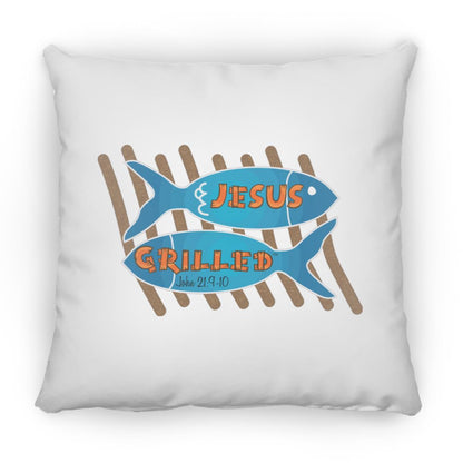 Grilled Fish - Large Square Pillow - Jesus Surfed Apparel Co. 