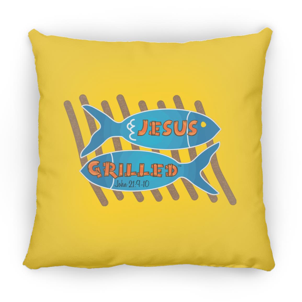 Grilled Fish - Large Square Pillow - Jesus Surfed Apparel Co. 