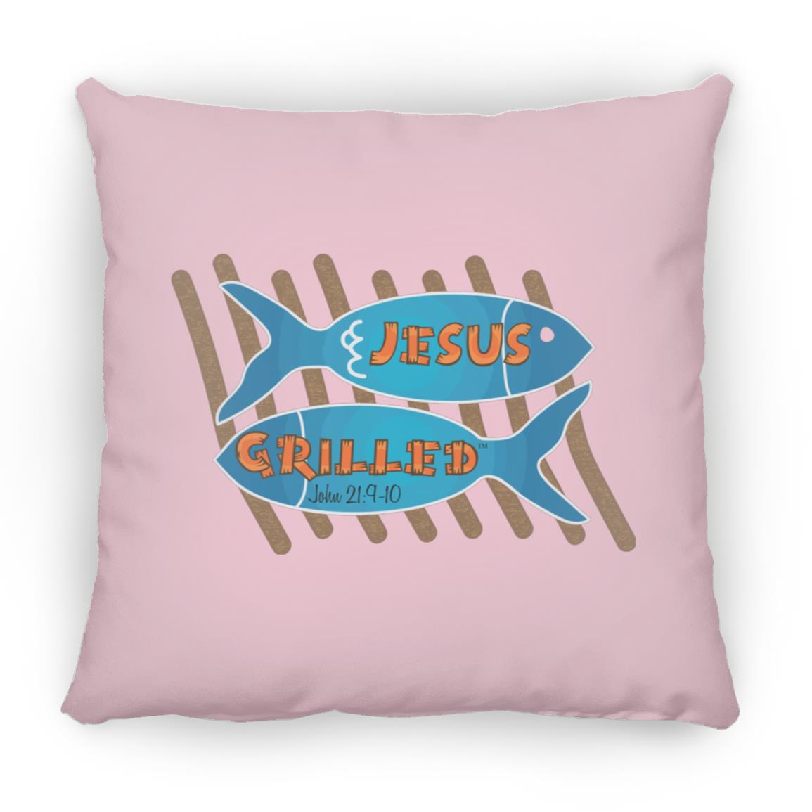 Grilled Fish - Large Square Pillow - Jesus Surfed Apparel Co. 