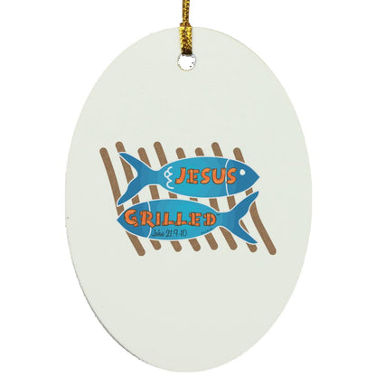 Grilled Fish - Oval Ornament - Jesus Surfed Apparel Co. 