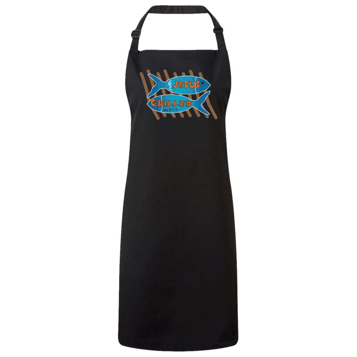 Grilled Fish - Sustainable Unisex Bib Apron - Jesus Surfed Apparel Co. 