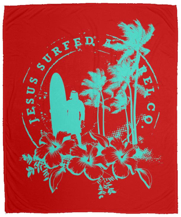 Jesus Surfed Apparel - Cozy Plush Fleece Blanket - 50x60 - Jesus Surfed Apparel Co. 