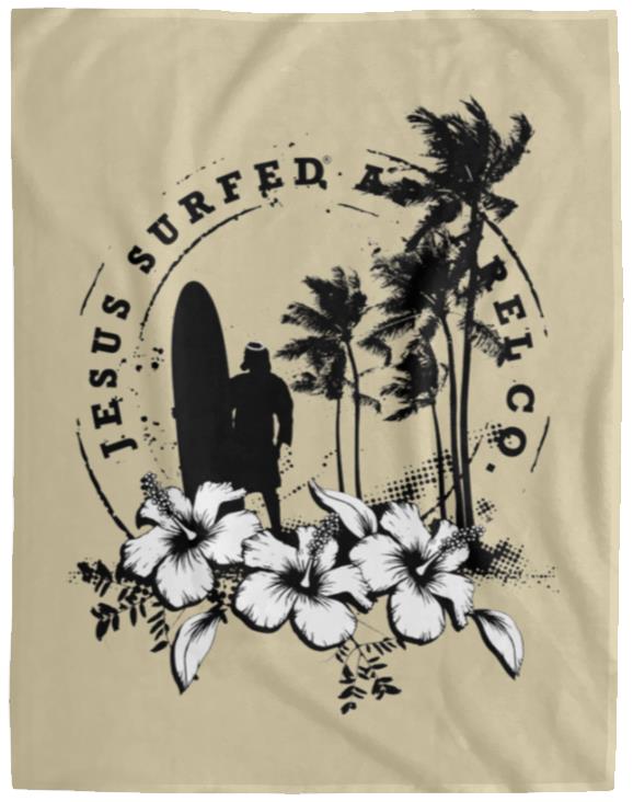 Jesus Surfed Apparel - Cozy Plush Fleece Blanket - 60x80 - Jesus Surfed Apparel Co. 