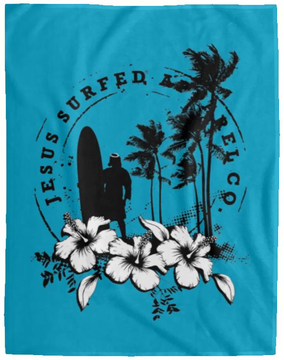 Jesus Surfed Apparel - Cozy Plush Fleece Blanket - 60x80 - Jesus Surfed Apparel Co. 