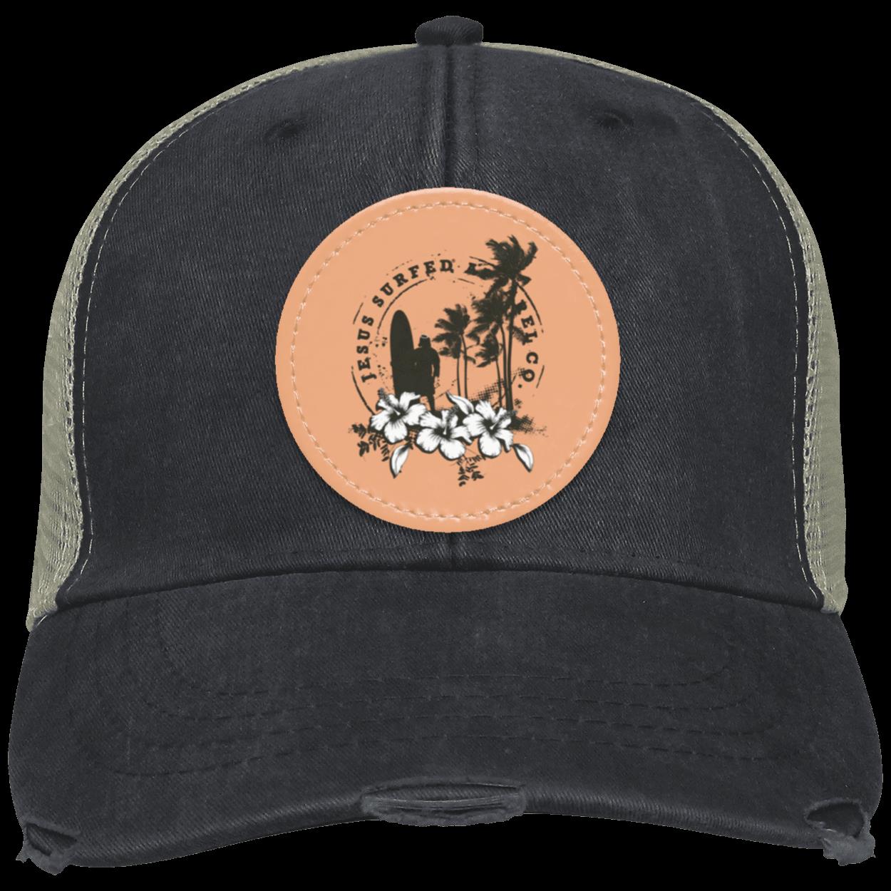 Jesus Surfed Apparel - Distressed Ollie Cap - Circle Patch - Jesus Surfed Apparel Co. 