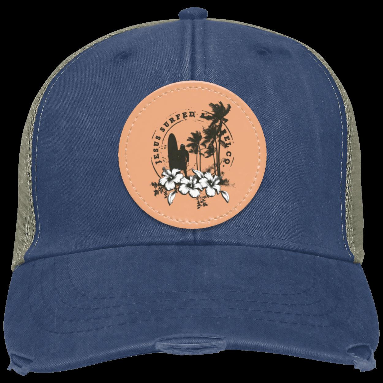 Jesus Surfed Apparel - Distressed Ollie Cap - Circle Patch - Jesus Surfed Apparel Co. 