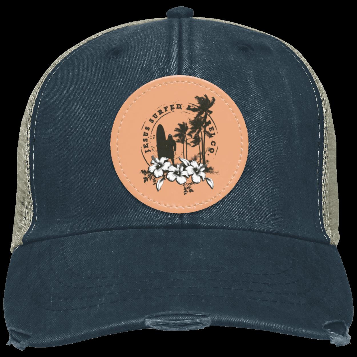 Jesus Surfed Apparel - Distressed Ollie Cap - Circle Patch - Jesus Surfed Apparel Co. 