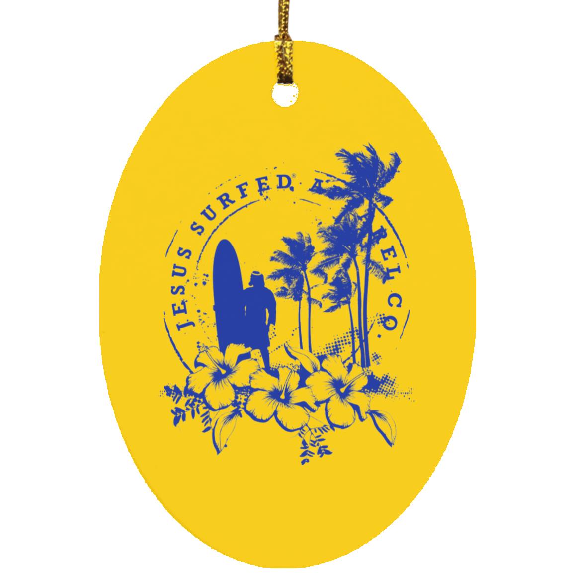 Jesus Surfed Apparel - Oval Ornament - Jesus Surfed Apparel Co. 