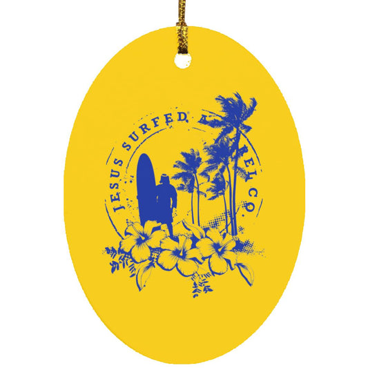 Jesus Surfed Apparel - Oval Ornament - Jesus Surfed Apparel Co. 
