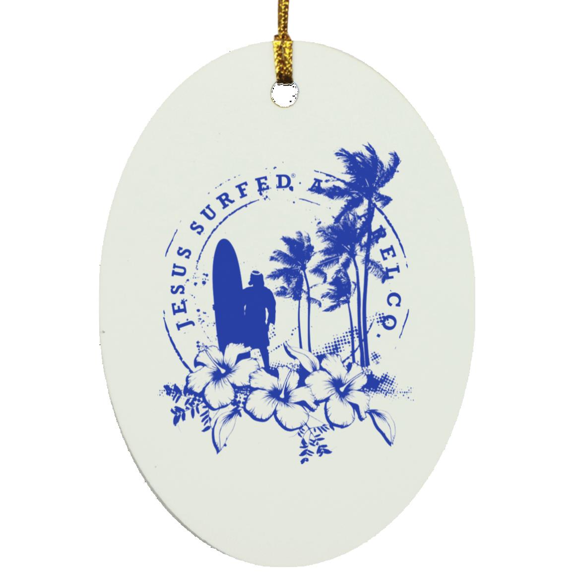 Jesus Surfed Apparel - Oval Ornament - Jesus Surfed Apparel Co. 