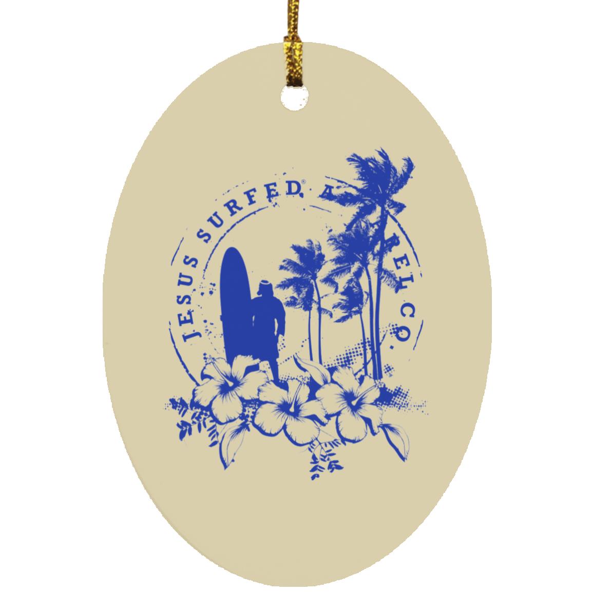 Jesus Surfed Apparel - Oval Ornament - Jesus Surfed Apparel Co. 