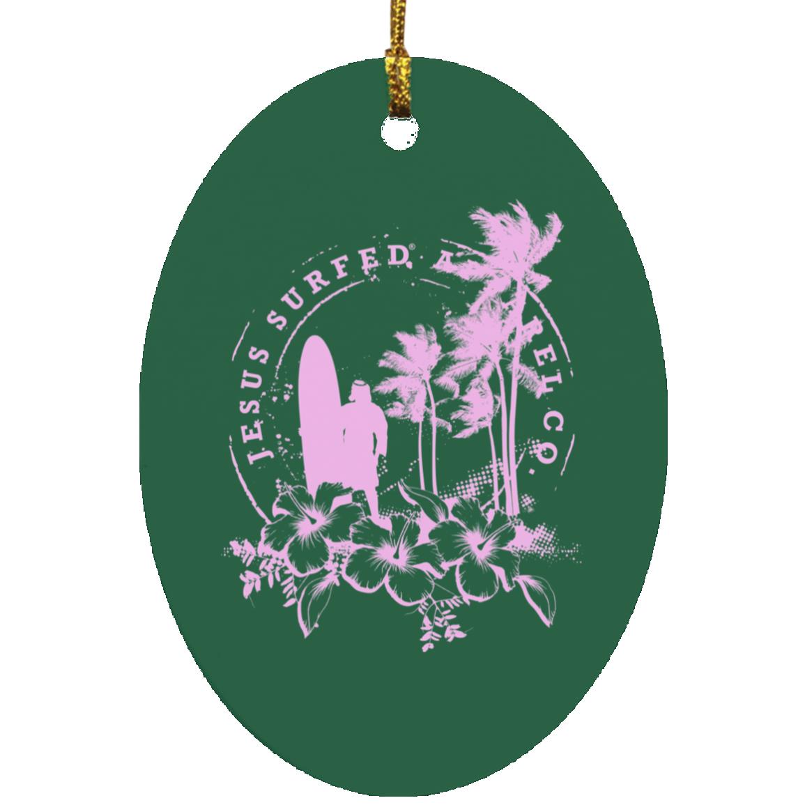 Jesus Surfed Apparel - Oval Ornament - Jesus Surfed Apparel Co. 