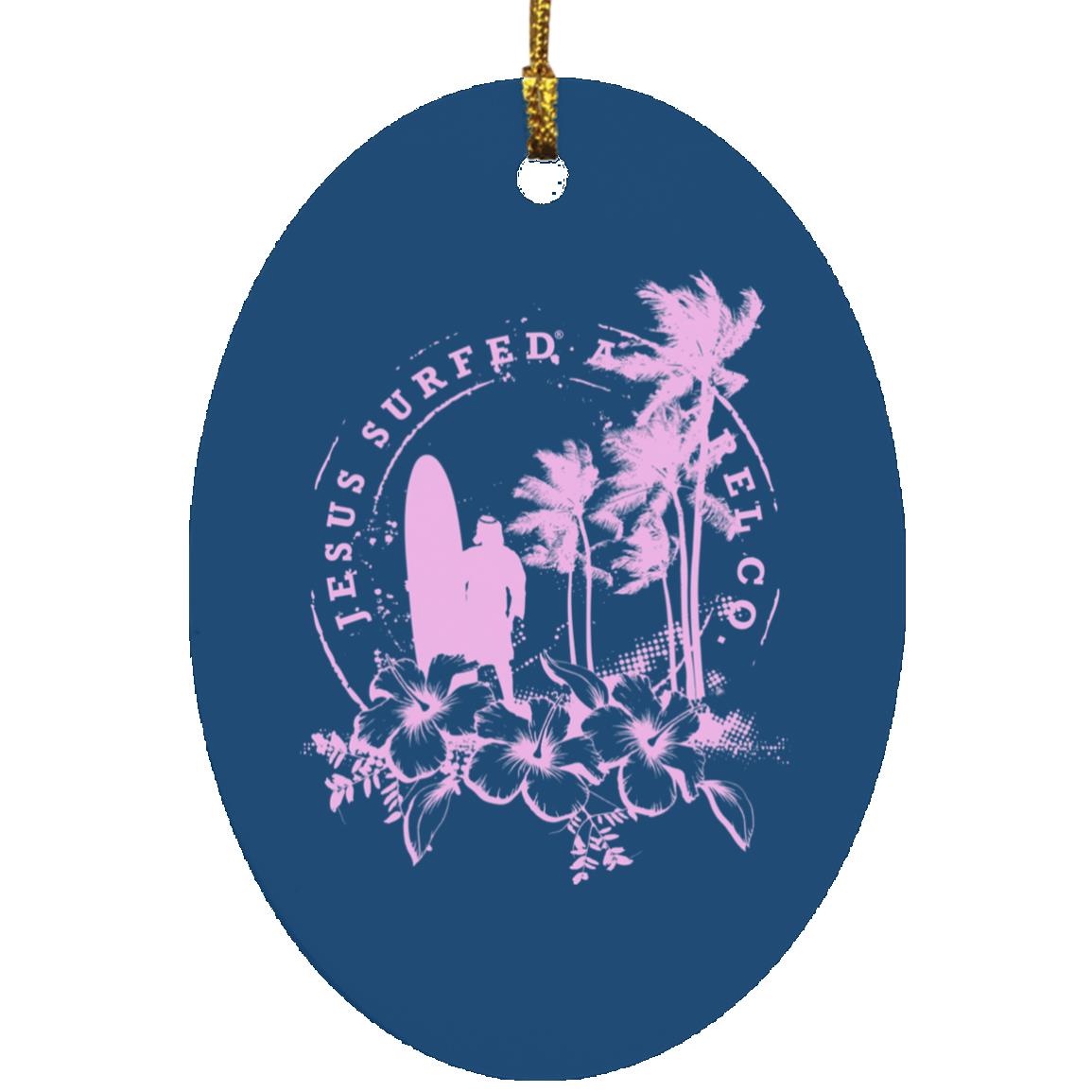 Jesus Surfed Apparel - Oval Ornament - Jesus Surfed Apparel Co. 