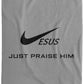 Just Praise Him - Cozy Plush Fleece Blanket - 60x80 - Jesus Surfed Apparel Co. 