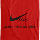 Just Praise Him - Cozy Plush Fleece Blanket - 60x80 - Jesus Surfed Apparel Co. 