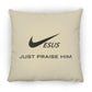 Just Praise Him - Large Square Pillow - Jesus Surfed Apparel Co. 