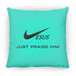 Just Praise Him - Large Square Pillow - Jesus Surfed Apparel Co. 