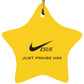 Just Praise Him - Star Ornament - Jesus Surfed Apparel Co. 