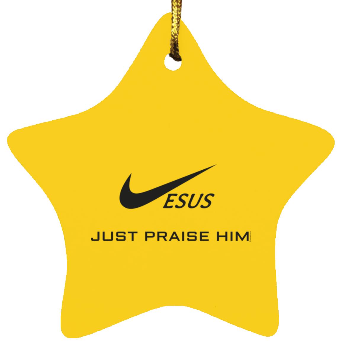 Just Praise Him - Star Ornament - Jesus Surfed Apparel Co. 
