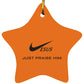 Just Praise Him - Star Ornament - Jesus Surfed Apparel Co. 