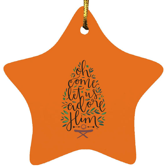 Let us adore Him - Star Ornament - Jesus Surfed Apparel Co. 