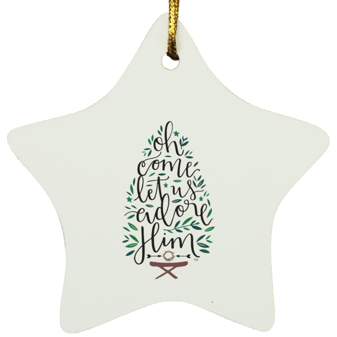 Let us adore Him - Star Ornament - Jesus Surfed Apparel Co. 