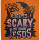 Life is Scary Without Jesus - Cozy Plush Fleece Blanket - 50x60 - Jesus Surfed Apparel Co. 