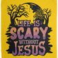 Life is Scary Without Jesus - Cozy Plush Fleece Blanket - 50x60 - Jesus Surfed Apparel Co. 